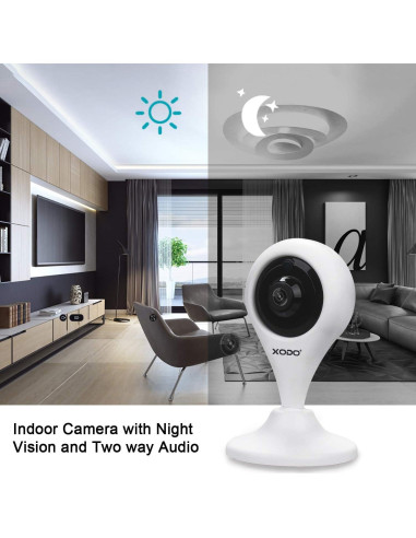 Cámara de Seguridad Inalámbrica XODO E4, Full HD 1080P, 2 Unidades