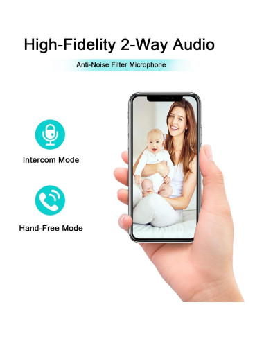 Cámara de Seguridad Inalámbrica XODO E4, Full HD 1080P, 2 Unidades