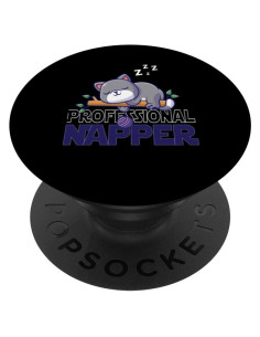 PopGrip estándar PopSockets gato amante de los gatos negro