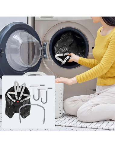 Silla Alta Portátil MTWML para Bebé Clip-On Rayas Negras