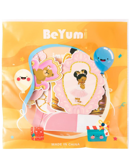 BeYumi 12 Piezas Decoraciones de Mesa Princesa Rosa y Dorado