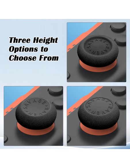 Juego de Empuñaduras para Pulgar Tyasoleil 6PCS Negro