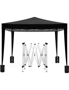Carpa Plegable YJSPSSW 10x10 con 4 Paredes Removibles - Negro 2