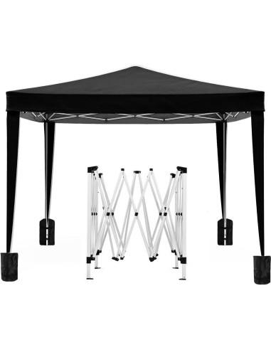 Carpa Plegable YJSPSSW 10x10 con 4 Paredes Removibles - Negro