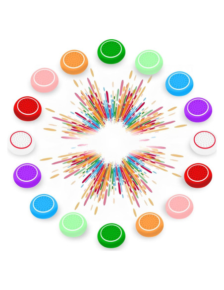 16 Piezas Tapas de Joystick Multicolor AMOACCESSORIES