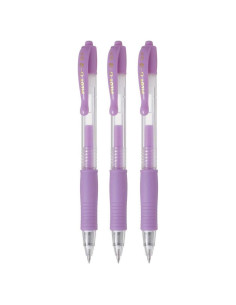 Bolígrafo Retráctil Pilot G2 Tinta Gel 0.7mm Púrpura - 3 Unidades