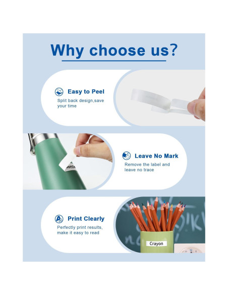 Cinta de Etiqueta D1 Labelwell 6-Pack 12mm x 7m Colores