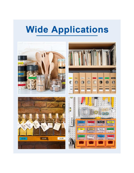 Cinta de Etiqueta D1 Labelwell 6-Pack 12mm x 7m Colores