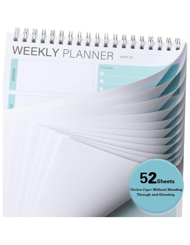 Planificador Semanal KAICN Verde 52 Hojas 16.5x24.9 cm