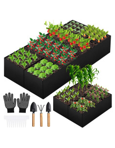 Bolsas de Jardín de Tela Elevadas LifeisLuck 484L Rectangulares