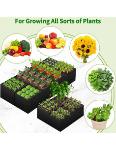 Bolsas de Jardín de Tela Elevadas LifeisLuck 484L Rectangulares 2