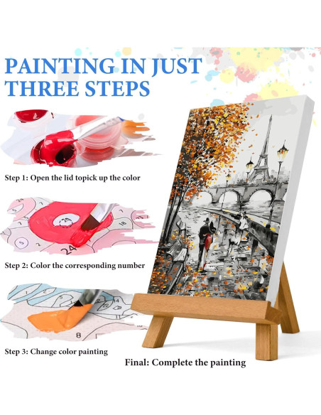 Kit de Pintura por Números PRASIO Torre Eiffel 30x40 cm