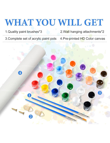 Kit de Pintura por Números PRASIO Torre Eiffel 30x40 cm