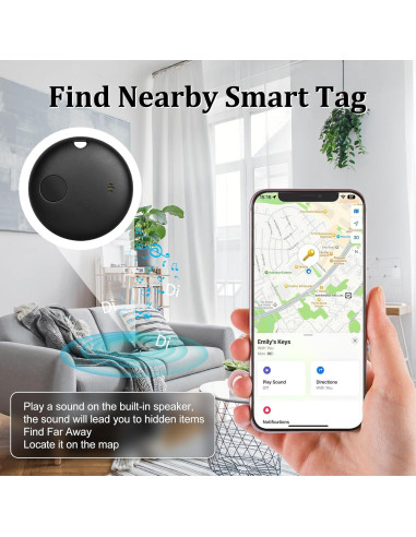 Rastreador Bluetooth Geevon Smart Tag 2P Negro para iOS