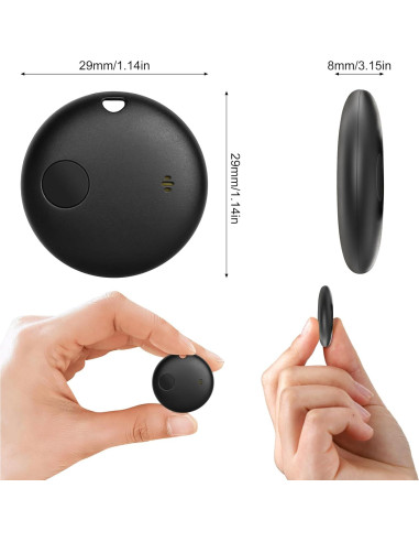 Rastreador Bluetooth Geevon Smart Tag 2P Negro para iOS
