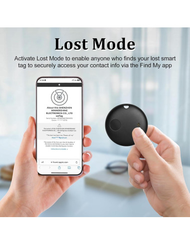 Rastreador Bluetooth Geevon Smart Tag 2P Negro para iOS