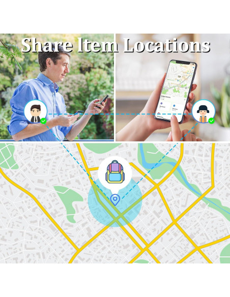 Rastreador Bluetooth Geevon Smart Tag 2P Negro para iOS