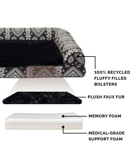 Cama para Perros Furhaven Grande Espuma Viscoelástica 91x69cm