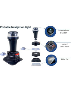 Luz de Navegación LED Pactrade Marine Portátil 360 IP67 2