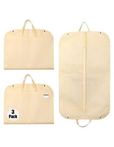 Set de 3 Fundas de Ropa Portátiles Axceroh 96.5x55.9cm Beige