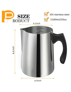 Olla para Verter Velas BBAXI 1500ml Acero Inoxidable 2