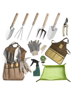 Juego de Herramientas de Jardín 13 Piezas SMOOTHWIND Acero Inoxidable