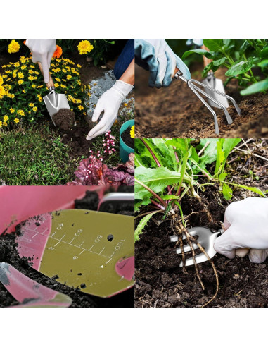 Juego de Herramientas de Jardín 13 Piezas SMOOTHWIND Acero Inoxidable