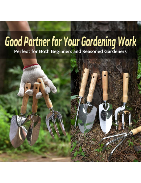 Juego de Herramientas de Jardín 13 Piezas SMOOTHWIND Acero Inoxidable