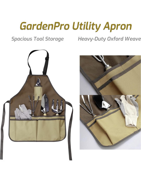 Juego de Herramientas de Jardín 13 Piezas SMOOTHWIND Acero Inoxidable