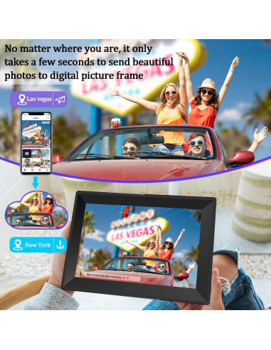Marco de Fotos Digital WiFi FOOJOE 10.1" HD 16GB Táctil