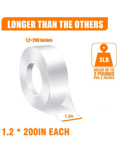 Cinta Doble Cara ANLOKE 5.08 m Alta Resistencia Reutilizable 2