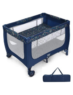 Cuna Portátil Baby Joy BP8116-4 Plegable con Colchón 15kg