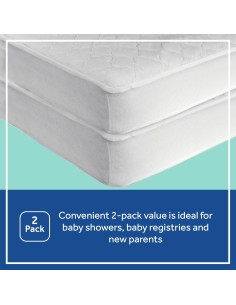 Protector de Colchón Impermeable Sealy Baby 2 Piezas 132x71 cm 2