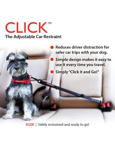 Cinturón de Seguridad para Perros EzyDog Click 44.5-66cm