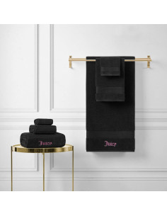 Juego de Toallas de Baño Juicy Couture Alyssa 6 Piezas Algodón Negro 2
