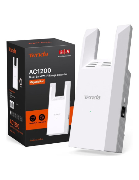 Extensor de Rango WiFi Tenda A18Pro AC1200 Doble Banda 1167Mbps