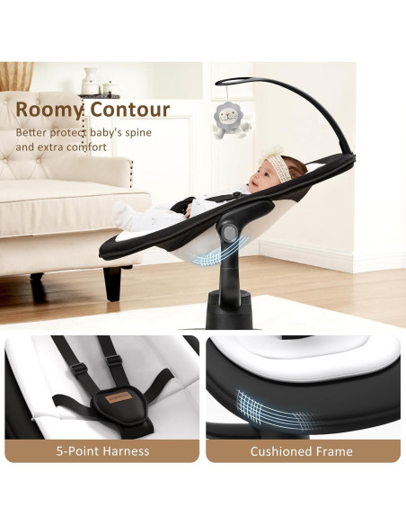 Columpio Eléctrico 3D Angelbliss para Bebés hasta 8.99 kg