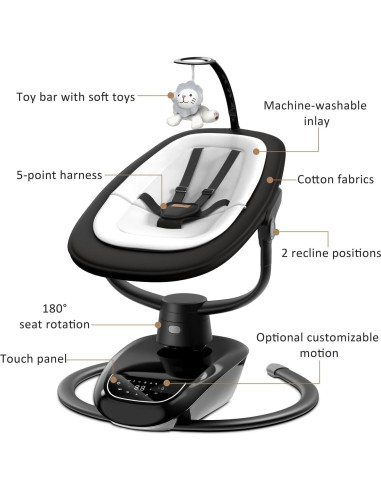 Columpio Eléctrico 3D Angelbliss para Bebés hasta 8.99 kg