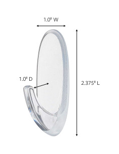 Ganchos Ovalados Command 3M, 6 Ganchos, 10 Tiras, Transparente 2