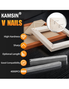 Clavos en V KAMSIN 5mm para Marcos de Imagen - 4000 PCS 2