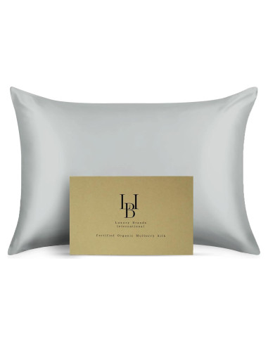 Funda de Almohada de Seda Orgánica 100% Morera Grado 6A 25 Momme