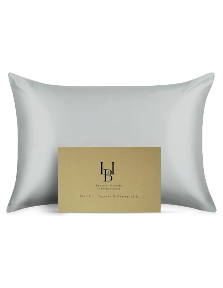 Funda de Almohada de Seda Orgánica 100% Morera Grado 6A 25 Momme