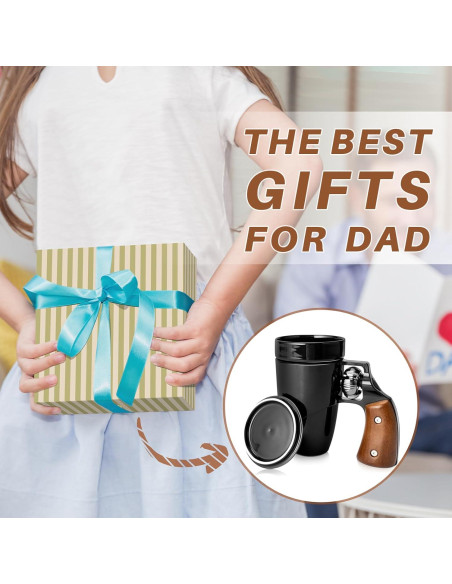 Taza de café cerámica VIREESR revólver 16 oz negra