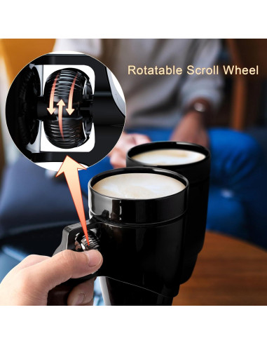 Taza de café cerámica VIREESR revólver 16 oz negra