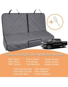 Funda de Asiento para Perros HAPYFOST Impermeable Gris 2