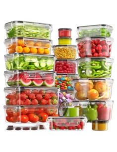 Juego de 40 Contenedores de Almacenamiento BiuLeon Herméticos