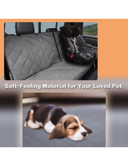 Funda de Asiento para Perros HAPYFOST Impermeable Gris