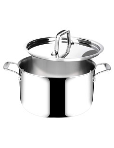 Olla de Acero Inoxidable Duxtop 6.5L con Tapa Apta para Inducción