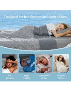 Manta de Enfriamiento Doble Cara Cozy Bliss 127x178cm Gris 2