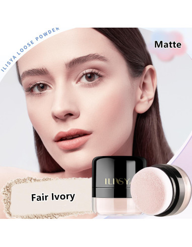 Polvo Fijador ILISYA 8g Marfil Claro Acabado Mate Impermeable